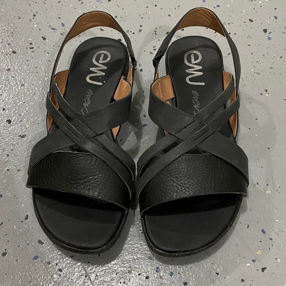 Emu Australia flat sandals black leather